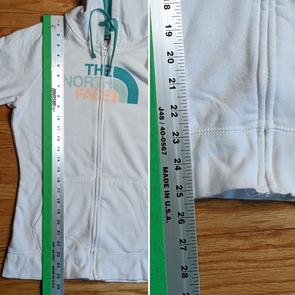 The North Face White Hoodie Full Zipper  White Woman's Medium Sweater - Picture 13 of 14